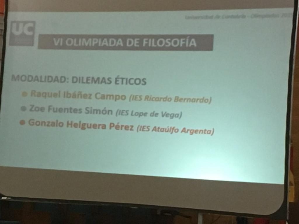 Premios Olimpiada de Filosofía