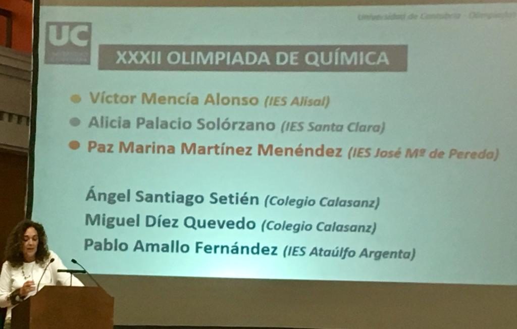 Premios Olimpiada de Química